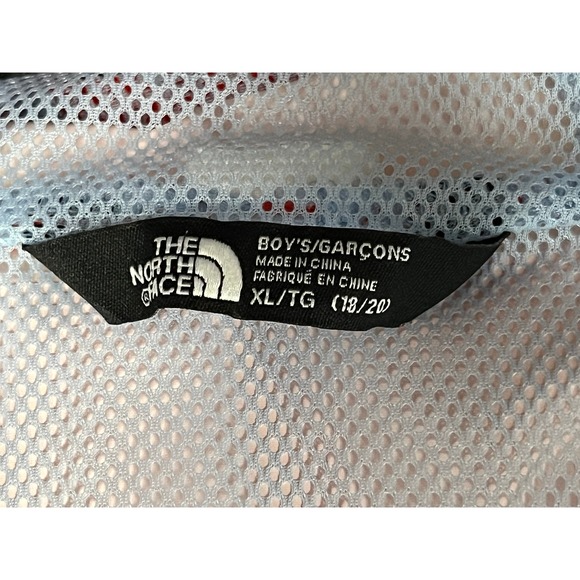The North Face Boys DryVent Hooded Windbreaker Jacket Orange Navy XL 18 20 - Picture 10 of 12